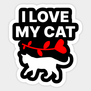 I love my cat Sticker